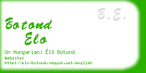 botond elo business card